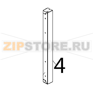 Colonnina laterale SX inox Unox XB 403 Colonnina laterale SX inox Unox XB 403Запчасть на деталировке под номером: 4