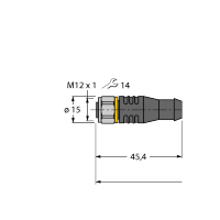 Кабель PVC Turck RKCV4T-P7X2-5/TEL