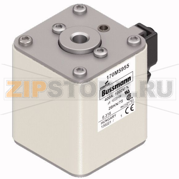 Предохранитель, 400 A, AC 1000 В, 150 кА, size 2, 59x77x75 мм, aR, IEC UL Eaton FUSE 400A 1000 
