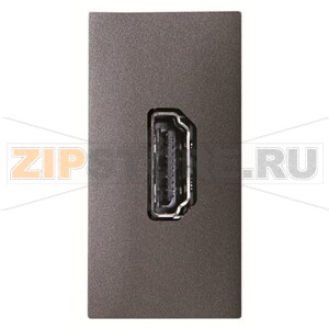 Механизм HDMI разъёма, одномодульный, антрацитовый ABB 2CLA215560N1801 