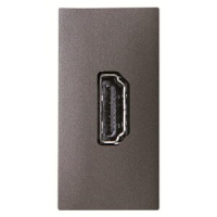 Механизм HDMI разъёма, одномодульный, антрацитовый ABB 2CLA215560N1801