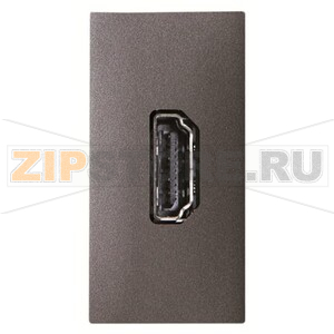 Механизм HDMI разъёма, одномодульный, антрацитовый ABB 2CLA215560N1801 