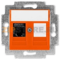 Розетка компьютерная, RJ45, оранжевая ABB 2CHH296117A6066