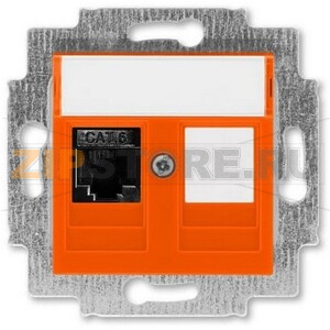 Розетка компьютерная, RJ45, оранжевая ABB 2CHH296117A6066 