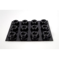 Набор резиновых ножек 22.3х10.1 мм, клейкие, черные, 12 шт Toolcraft 2210SW12-C