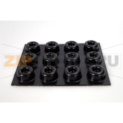 Набор резиновых ножек 22.3х10.1 мм, клейкие, черные, 12 шт Toolcraft 2210SW12-C 