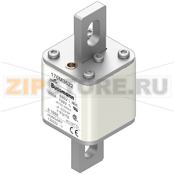 Предохранитель, 550 A, AC 690 В, 200 кА, size 1, 45x45x110 мм, aR, IEC UL Eaton FUSE 550A 690V 