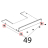 Piedino 35x35, H26, plastica and gomma grigio Unox XBC 815G