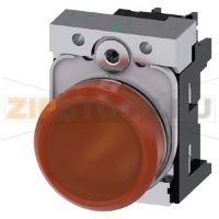 СВЕТОВОЙ ИНДИКАТОР, 22MM, КРУГЛЫЙ, МЕТАЛЛИЧЕСКИЙ ГЛЯНЦЕВЫЙ, "ЯНТАРНЫЙ" МАТОВЫЙ РАССЕИВАТЕЛЬ, С ДЕРЖАТЕЛЕМ, МОДУЛЬ ПОДСВЕТКИ С ИНТЕГРИРОВАННЫМ СВЕТОДИОДОМ 110V AC, ВИНТОВЫЕ КЛЕММЫ, С ГРАВИРОВКОЙ ЛАЗЕРОМ, LOWER CASE Siemens 3SU1153-6AA00-1AA0-Z&nbsp;Y12
