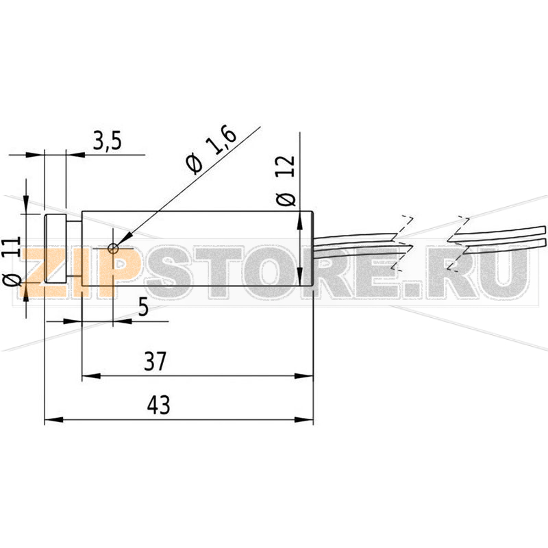 Модуль лазерный, красный, 0.4 МВт Picotronic DD635-0.4-24(12x45) 