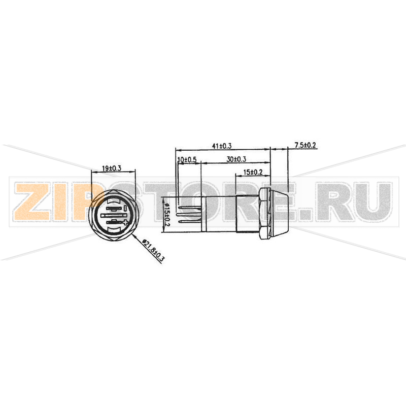 Лампа светодиодная 12 В/DC, сигнальная, жёлтая SCI R9-106L-01 