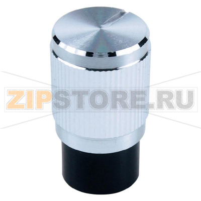 Ручка поворотная, рифленая ось, серебряная, диаметр оси: 6 мм, KMK10E Cliff FC7256 