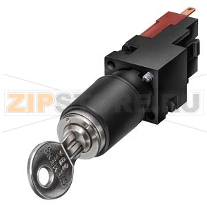 КОМПЛЕКТНОЕ УСТРОЙСТВО ДИАМ. 16MM ЗАМОК, I-0-II ТИП КОНТАКТЫ С ФИКСАЦИЕЙ 0, 1НO, 1НO Siemens 3SB2210-4PA01 