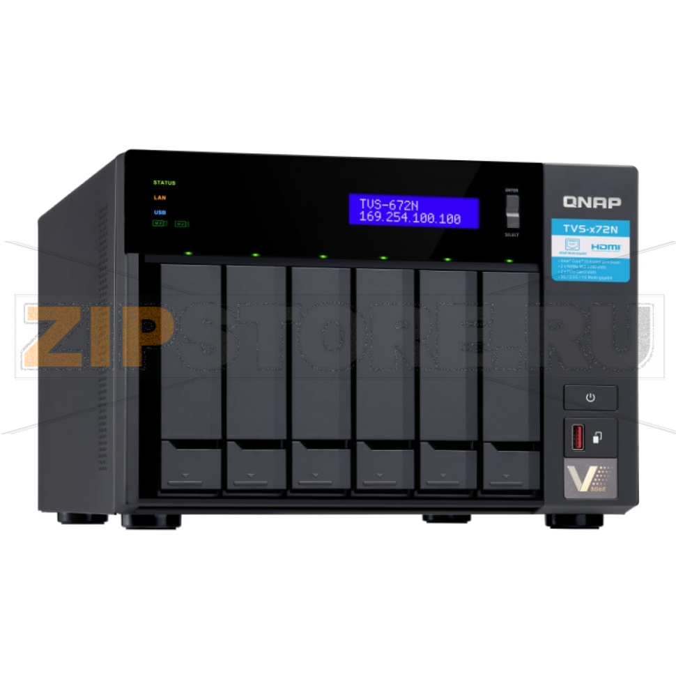 Накопитель сетевой QNAP TVS-672N 