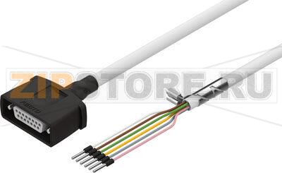 Кабель электродвигателя 20 м Festo NEBM-S1G15-E-20-Q7-LE6 