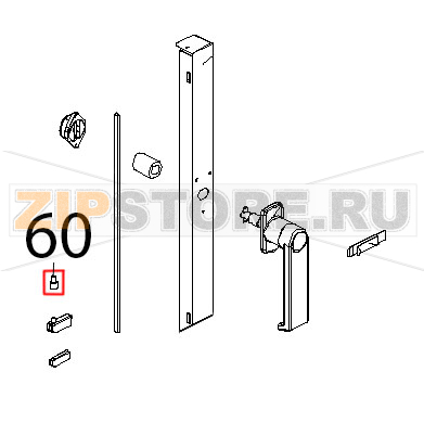 Boccola inox supp. vetro standar Unox XV 203G Boccola inox supp. vetro standar Unox XV 203GЗапчасть на деталировке под номером: 60