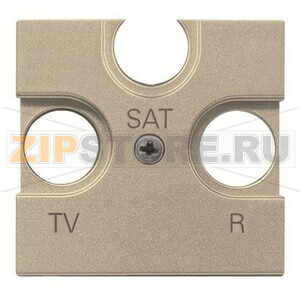 Накладка для TV/R/SAT розетки, двухмодульная, шампань ABB 894.00 