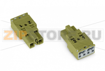 Штекер; 2-пол.; Код. B; 4,00 mm; светло-зеленые Wago 770-272 Protected against mismating and maintenance-freePush-in CAGE CLAMP® spring pressure connection technology allows solid conductors to be simply pushed into a unitTwo-wire connection per pole for loops or bridgesComponents can be clearly printed on and color-coded to meet custom requirements...