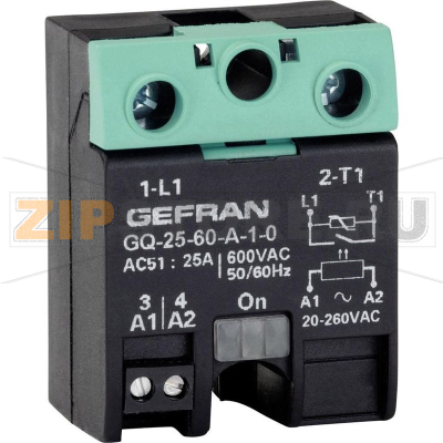 Реле твердотельное 90 А, 600 В/AC, 1 шт Gefran GQ-90-60-D-1-3 