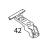Support bracket for belt tightener Bear Varimixer AR80 VL-1S