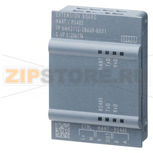 Extension board HART/RS 485 For low-power RTU3000C family; Connection of 8 Modbus RTUs slaves or of 8 HART devices in Multidrop mode Note: Support of HART as of FW version V3.1 Siemens 6NH3112-3BA00-6XX1 