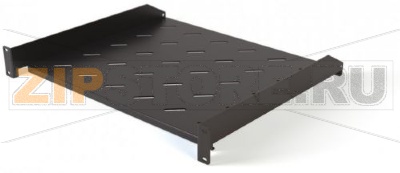 Hyperline TAL3-1U-250-RAL9005 Полка угловая с перфорацией 19&quot;, 1U, ширина 440 мм, глубина 250 мм, цвет черный (RAL 9005) 