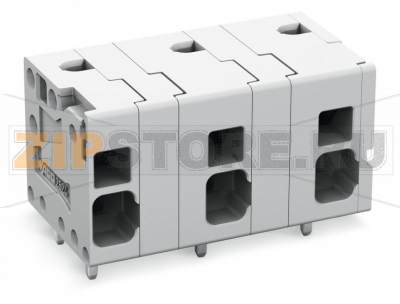 Клемма на печатную плату; 4 mm; Шаг контактов 11,5 мм; 6-пол.; Push-in CAGE CLAMP®; 4,00 mm; серые Wago 2624-1506 Клеммные?колодки?с?зажимами?Push-in CAGE CLAMP®,?приводимыми?в?действие?при?помощи?нажимных?кнопокЗажим одножильных проводников и тонкожильных проводников с наконечниками путем вставкиНажимные кнопки, открывающие зажим с минимальными усилиями, для простого подключения / извлечения тонкопроволочных проводниковУдобный монтаж без использования инструментовИсполнения с тестовыми разъемами и разделителями и без нихДоступны исполнения с индивидуальным внутренним объединением (заводская сборка), например, объединение с заземляющим проводом...
