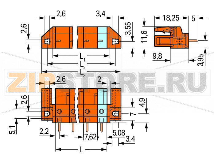 MCS MIDI Classic Розетка под пайку THT; 0.6 x 1.0 mm solder pin; прямые; Проходной фланец; Шаг контактов 7,62 мм; 4-пол.; оранжевые Wago 232-764/047-000 Встроенные тестовые порты для тестовых штекеров O 2 ммДля соединений "провод-провод" и "плата-провод"Выходы под печатные платы с защитой от касанияЛегко идентифицируемые входы и выходы печатной платыВозможны варианты кодировки...