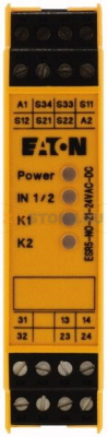 Реле безопасности двухканальное, 24 В, DC, 24 В, AC, 50/60 Hz Eaton ESR5-NO-21-24VAC-DC 