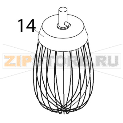 Whip with thinner wires Bear Varimixer AR80 VL-1S Whip with thinner wires Bear Varimixer AR80 VL-1SЗапчасть на деталировке под номером: 14