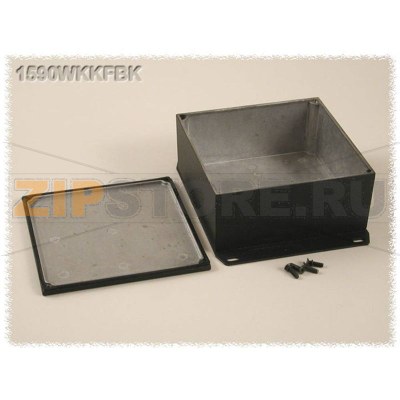 Корпус алюминиевый 125x125x57 мм, черный, 1 шт Hammond 1590WKKFBK 