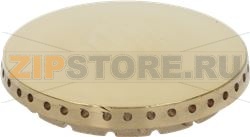 BURNER CAP PERFORATED BRASS POLISHED 