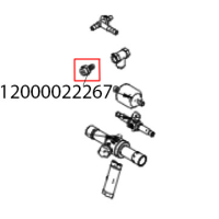 Штуцер для шлангов 1/2" шx, 12 никель, "SMT" Abat ЛГ-1200Ч-03