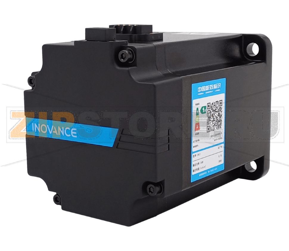 Серводвигатель 220 В, 3000 об/мин, 2.39 Н·м, 0.75 кВт, фланец: 80 мм, IP67, без тормоза Inovance MS1H1-75B30CB-A331R-INT 