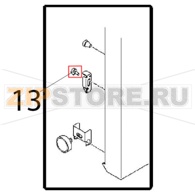 Frame pin Angelo Po FM611E1 Frame pin Angelo Po FM611E1Запчасть на деталировке под номером: 13