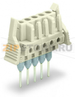 MCS MIDI Розетка для клемм на рейку; 0.6 x 1 mm pins; прямые; 100% защита от неправильного подсоединения; Фиксирующий рычаг; Шаг контактов 5 мм; 20-пол.; светло-серые Wago 722-150/005-000/039-000