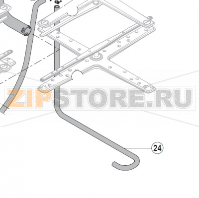 Hose Hobart UXT-10A                                                                                   Hose Hobart UXT-10AЗапчасть на сборочном чертеже под номером: 24Название запчасти на немецком языке языке: Hose Hobart UXT-10A
