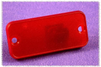 Пластина торцевая 8x54x23 мм, материал: акрилонитрил, красная Hammond 1455CPLTRD-10