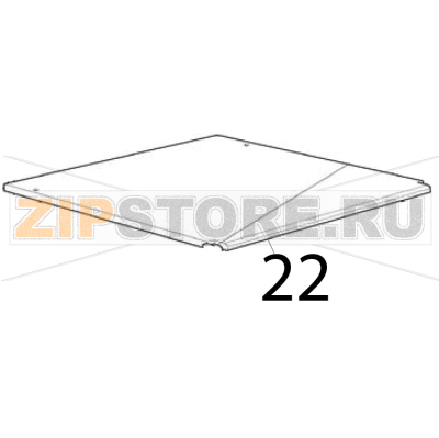 Pannello superiore Scotsman B 40 Pannello superiore Scotsman B 40Запчасть на деталировке под номером: 22