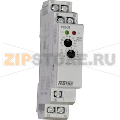 Реле контроля тока 24-240 В/AC/DC, 0.5-5 А Rose PRI-51/5 