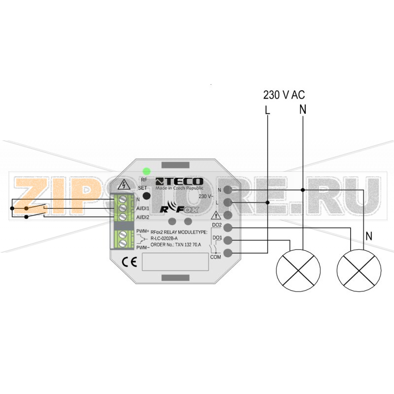 TECO R-LC-0202B-A, relay module 