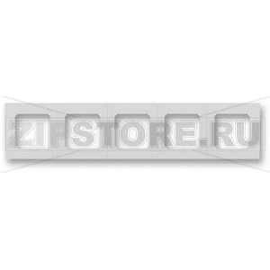 Рамка пятиместная, серая/белая ABB 2CHH015050A6016 