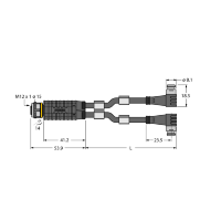 Разветвитель 2-х канальный Turck VBRK4.4-2PSW3S-2/2/TEL