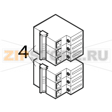 Portafusibile tripolare GK1-DF Elettrobar Niagara 2150 Portafusibile tripolare GK1-DF Elettrobar Niagara 2150Запчасть на деталировке под номером: 4