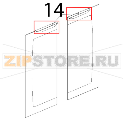 Maniglia inox Unox XL 135 Maniglia inox Unox XL 135Запчасть на деталировке под номером: 14