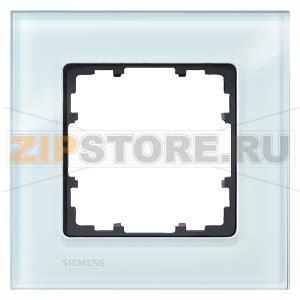 DELTA MIRO РАМКА 1-МЕСТНАЯ СТЕКЛО КРИСТАЛЬНЫЙ ЗЕЛЕНЫЙ 90Х90ММ Siemens 5TG1201 