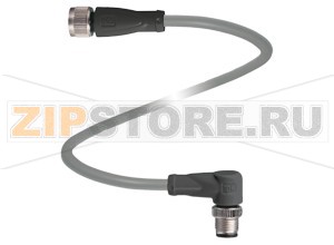 Кабель датчика-исполнительного устройства Connection cable V15-G-BK8M-PUR-U-V15-W Pepperl+Fuchs Описание оборудованияConnection cable, M12