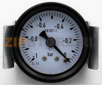 Pressure gauge -1/0 bar Ø42 1/8 rear thr