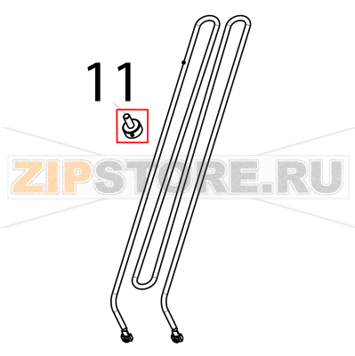 Foot H=25 mm Tecnoinox FTR70E7 Foot H=25 mm Tecnoinox FTR70E7Запчасть на деталировке под номером: 11