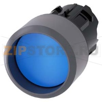 АКТУАТОР КНОПКИ, 22MM, КРУГЛ., ПЛАСТИК С МЕТАЛЛИЧЕСКИМ ФРОНТАЛЬНЫМ КОЛЬЦОМ, КНОПКА СИНЯЯ С ВЫСТУПАЮЩИМ ФРОНТАЛЬНЫМ КОЛЬЦОМ БЕЗ ФИКСАЦИИ, С ГРАВИРОВКОЙ ЛАЗЕРОМ, НИЖНИЙ РЕГИСТР Siemens 3SU1030-0CB50-0AA0-Z&nbsp;Y12
